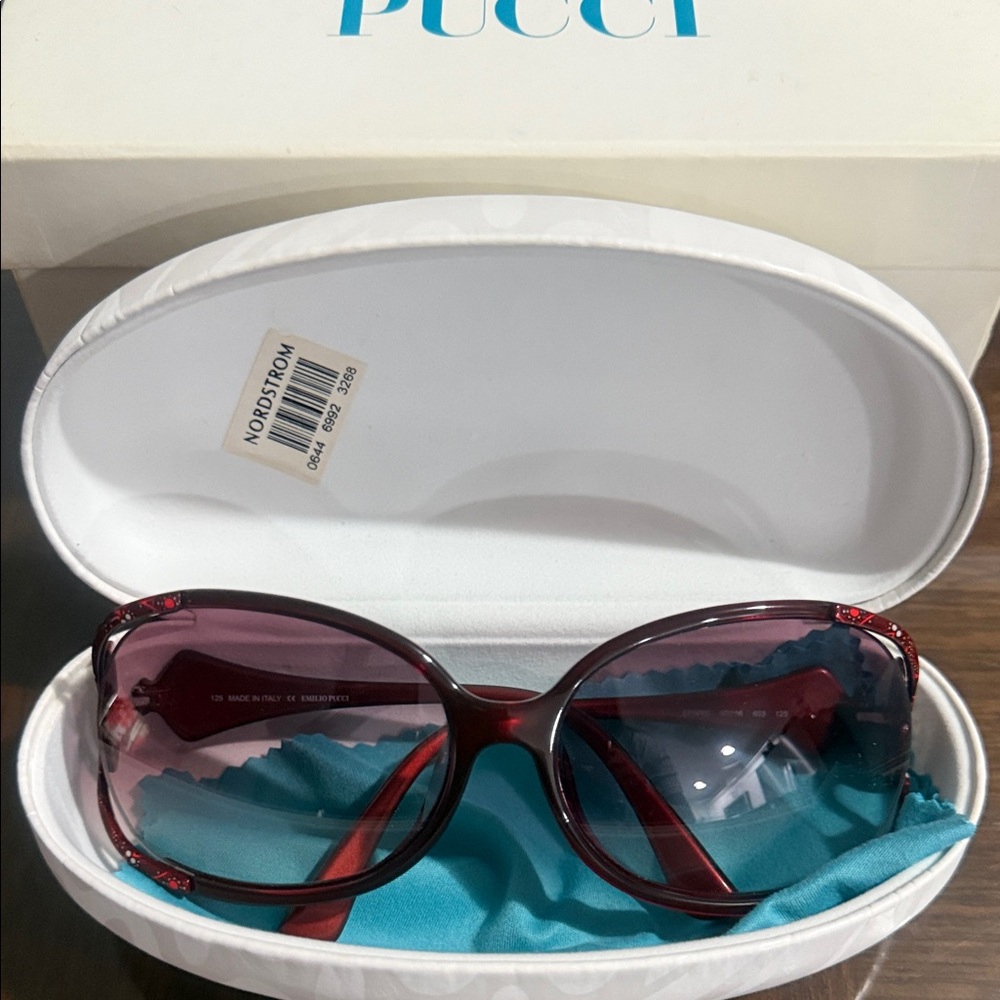 Emilio Pucci Burgundy Sunglasses